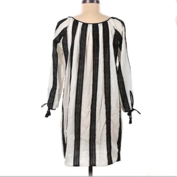 J.CREW Tie Neck Bow & Tie Traditional Romanian Style Dress Size Medium - Picture 3 of 14